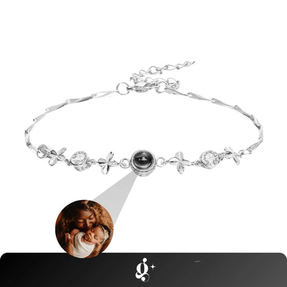 Personalisiertes Fotoarmband Gänseblümchen
