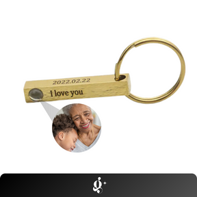 Personalized Photo and Engraving Bar Keychain Pendant