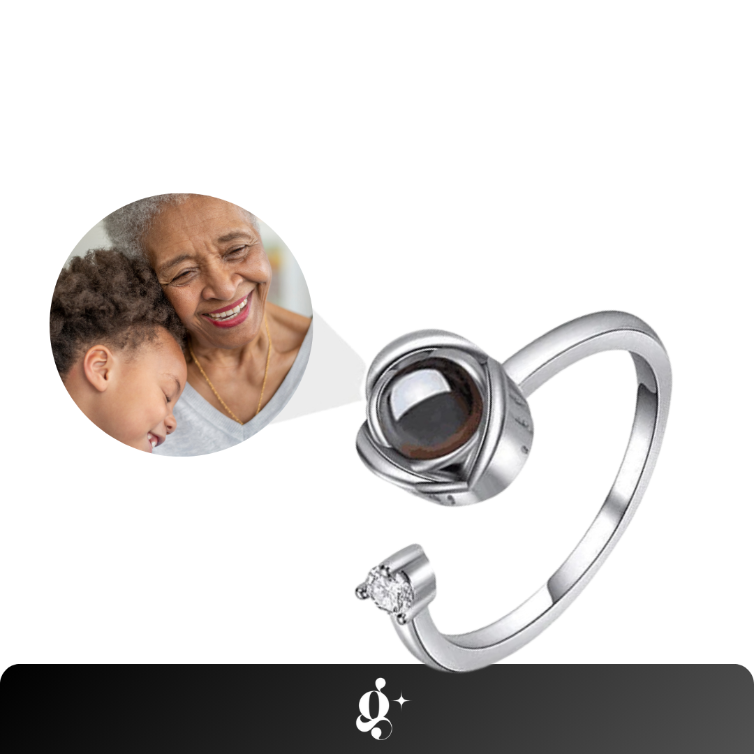 Personalisierter Foto-Ring Erinnerung