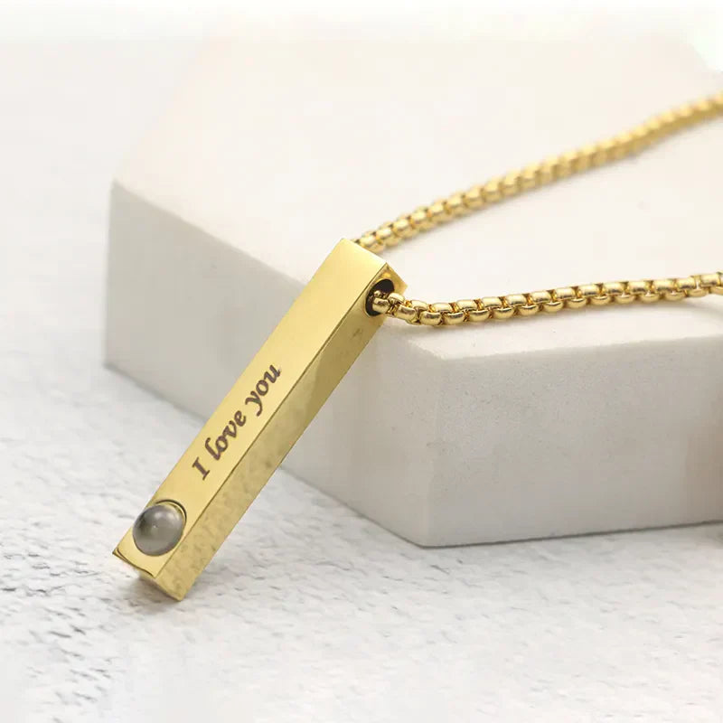 Personalized Photo and Engraving Necklace Bar