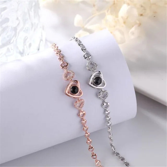 Personalized Photo Bracelet Love Story