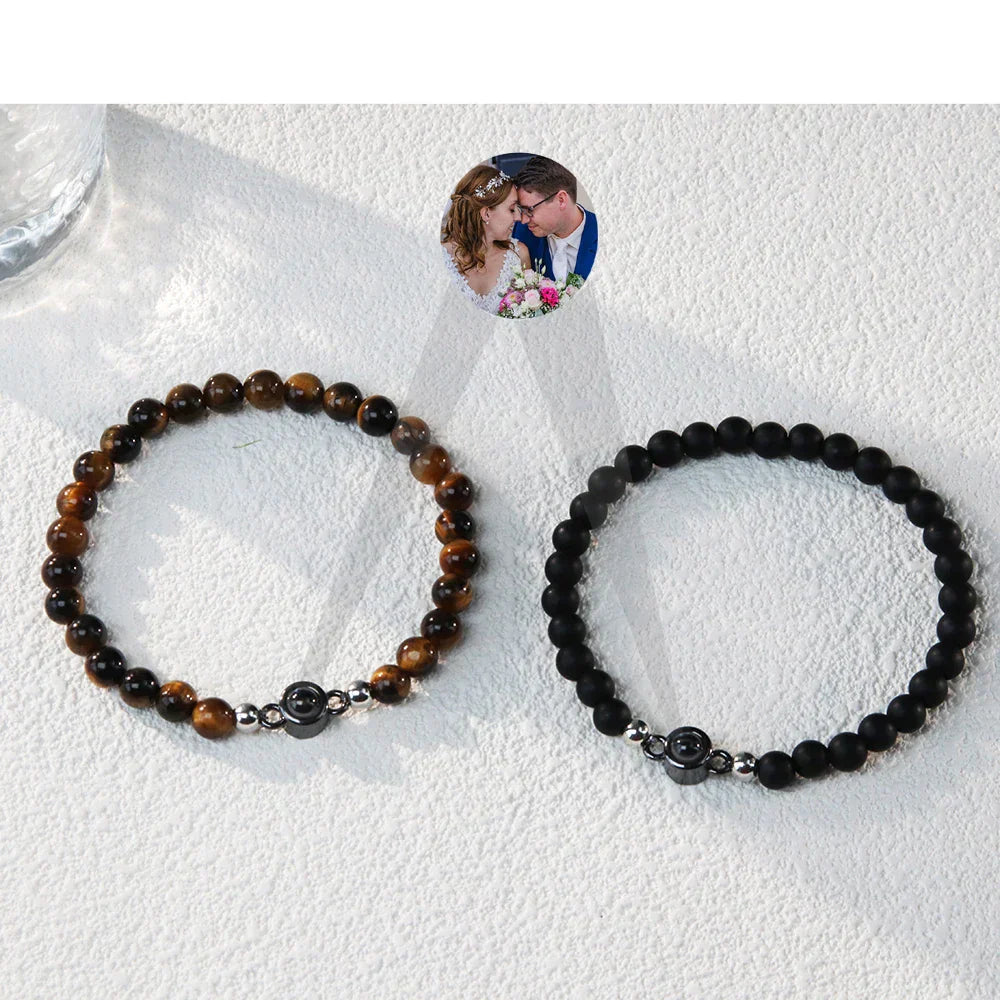 Personalisierte Foto-Armband mit Stein