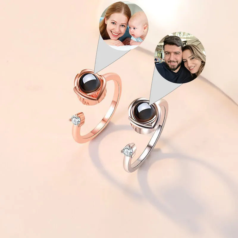 Personalisierter Foto-Ring Erinnerung