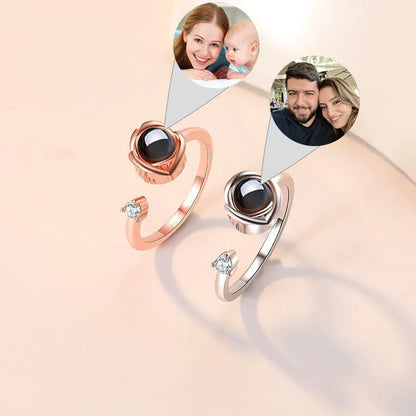 Personalisierter Foto-Ring Erinnerung