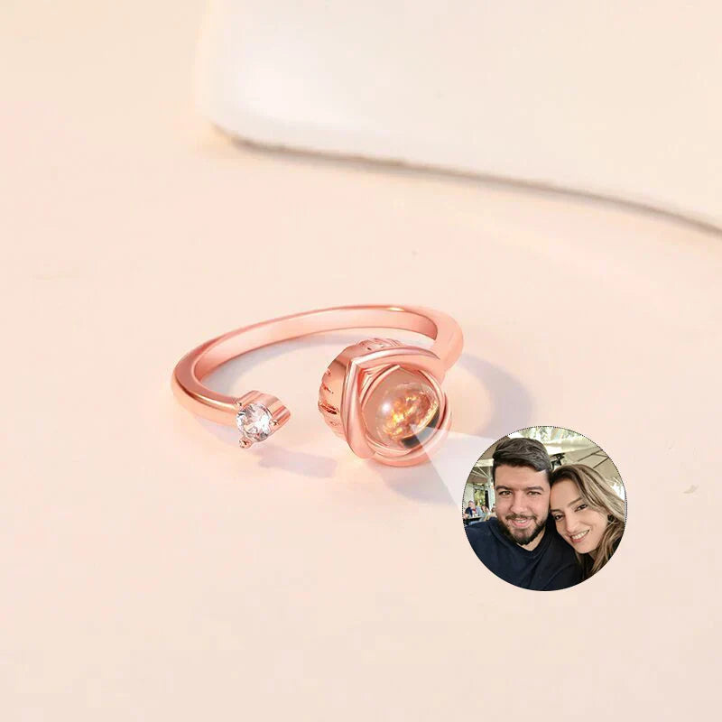 Personalisierter Foto-Ring Erinnerung