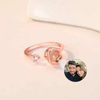 Personalisierter Foto-Ring Erinnerung