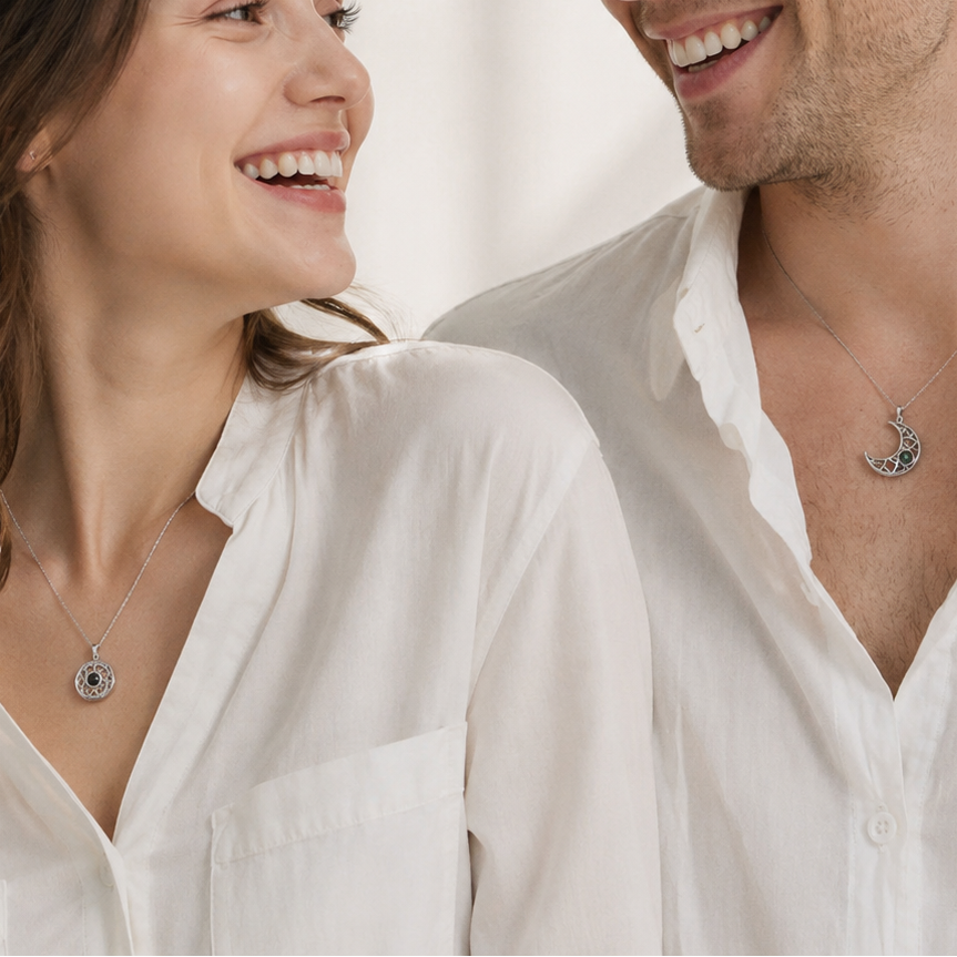 personalized photo necklace solare