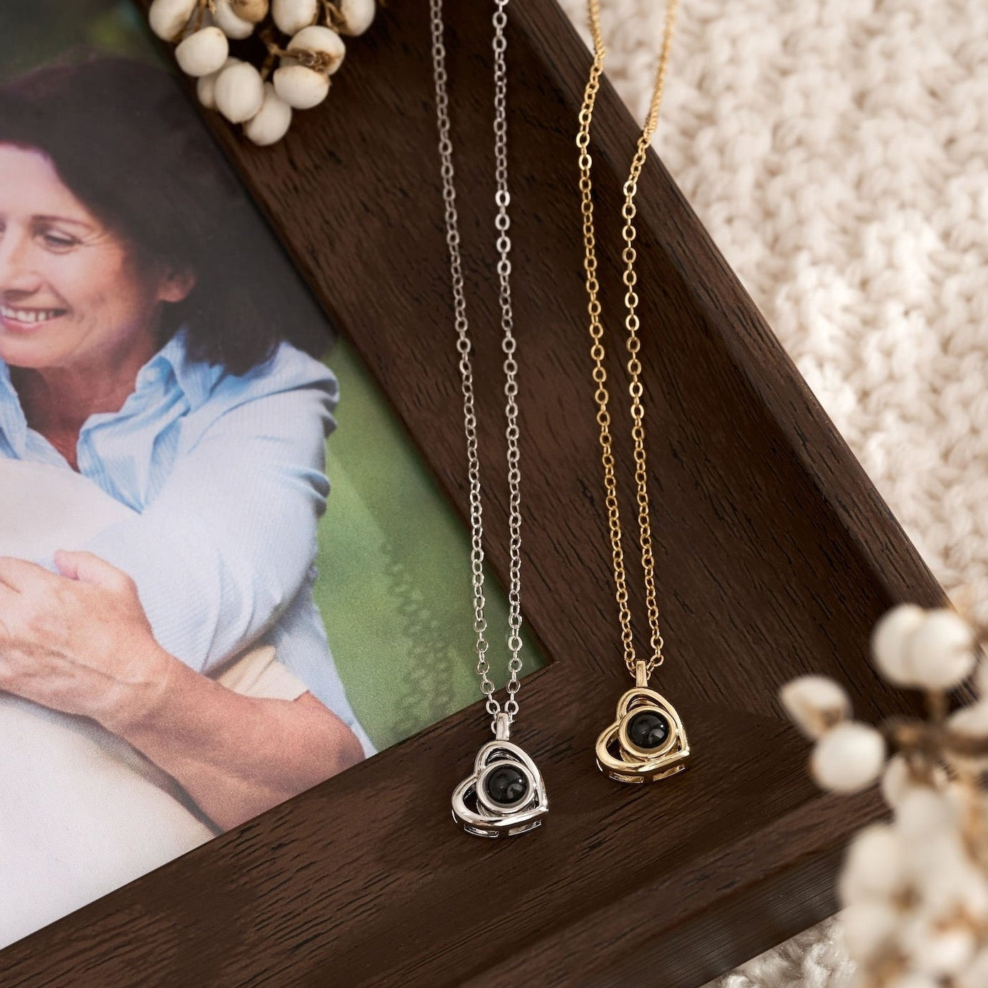 Personalized Photo Necklace Memories