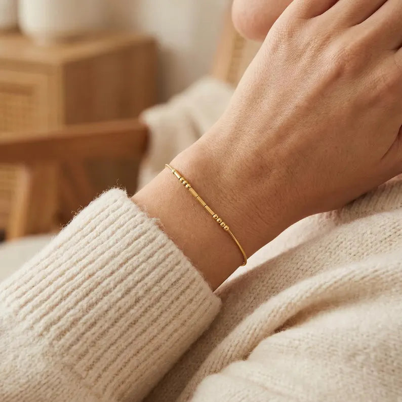 Bracciale Personalizzato con Codice Morse