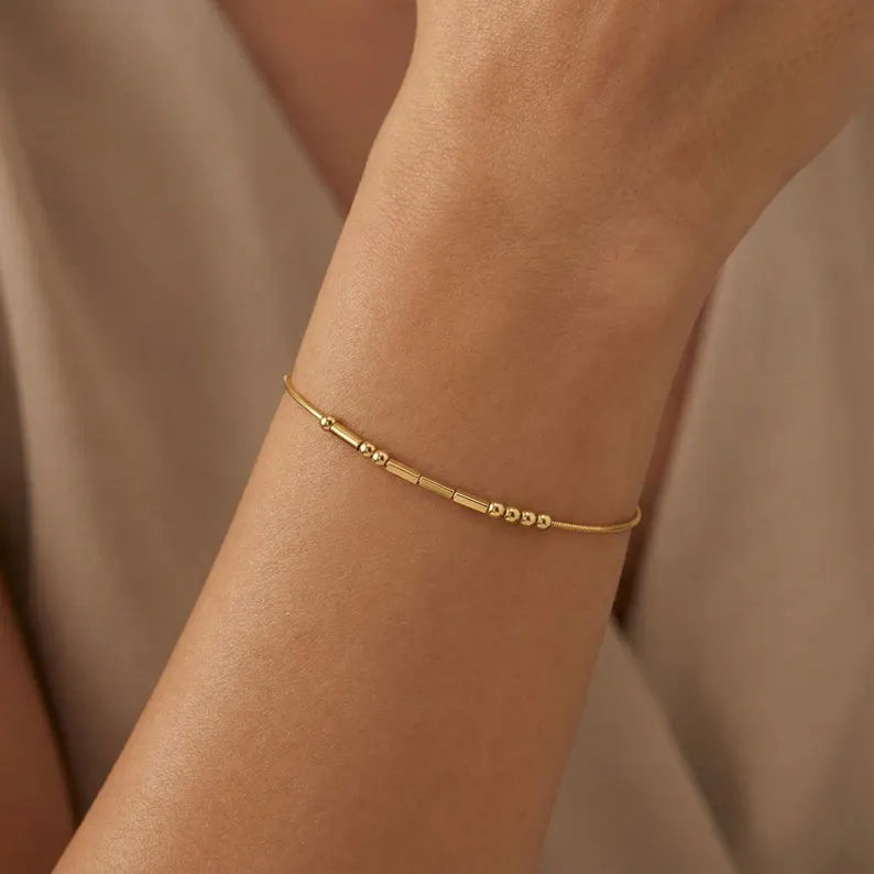 Bracciale Personalizzato con Codice Morse