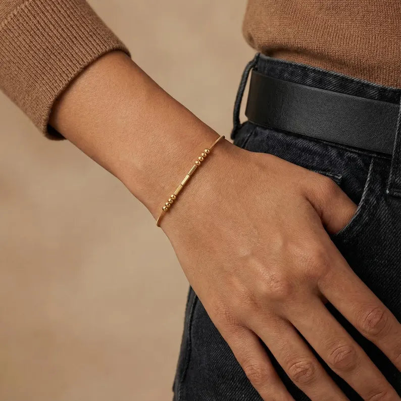 Bracciale Personalizzato con Codice Morse