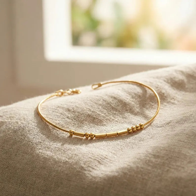 Bracciale Personalizzato con Codice Morse