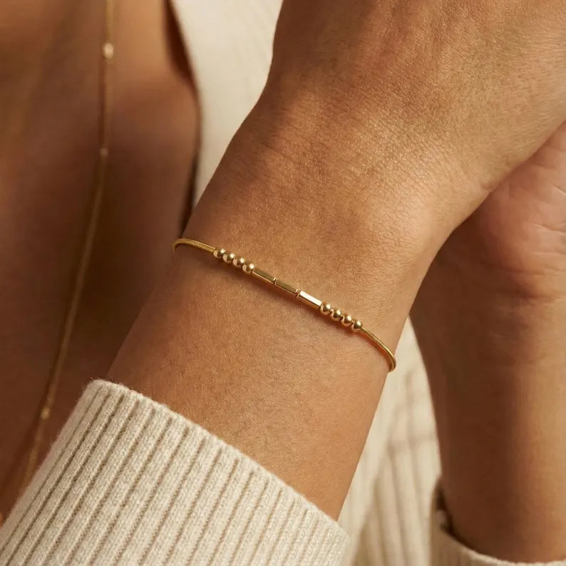 Bracciale Personalizzato con Codice Morse