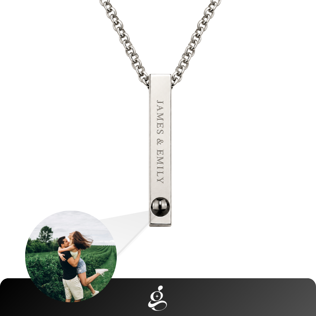 Personalized Photo and Engraving Necklace Bar